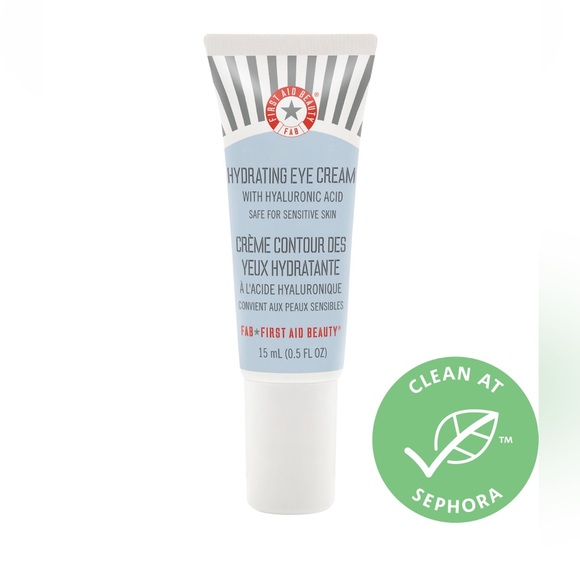 NEW FULL SIZE FIRST AID BEAUTY HYDRATING EYE CREAM WITH HYALURONIC ACID 15 ml - Picture 1 of 8